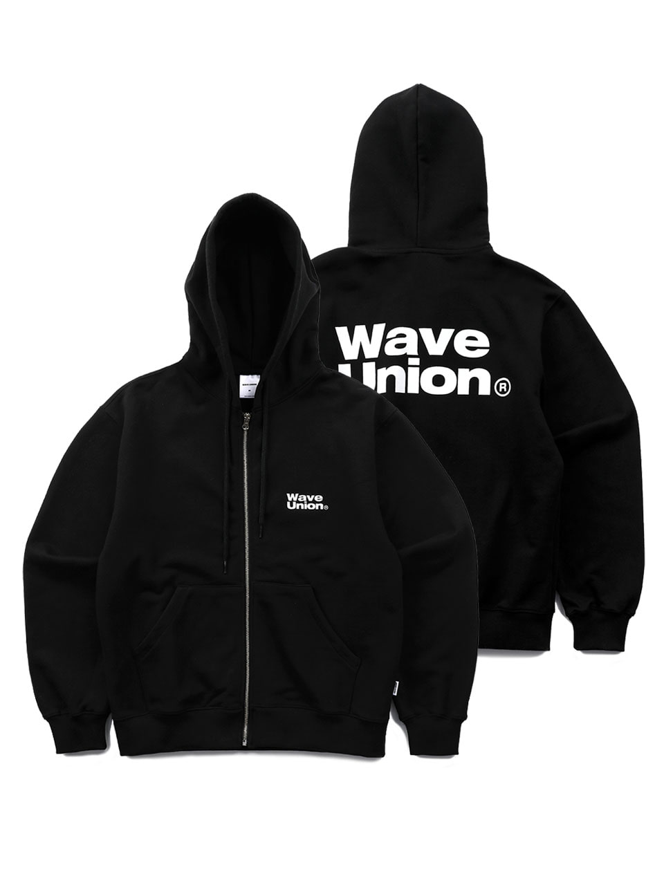 Logo zip hoodie black