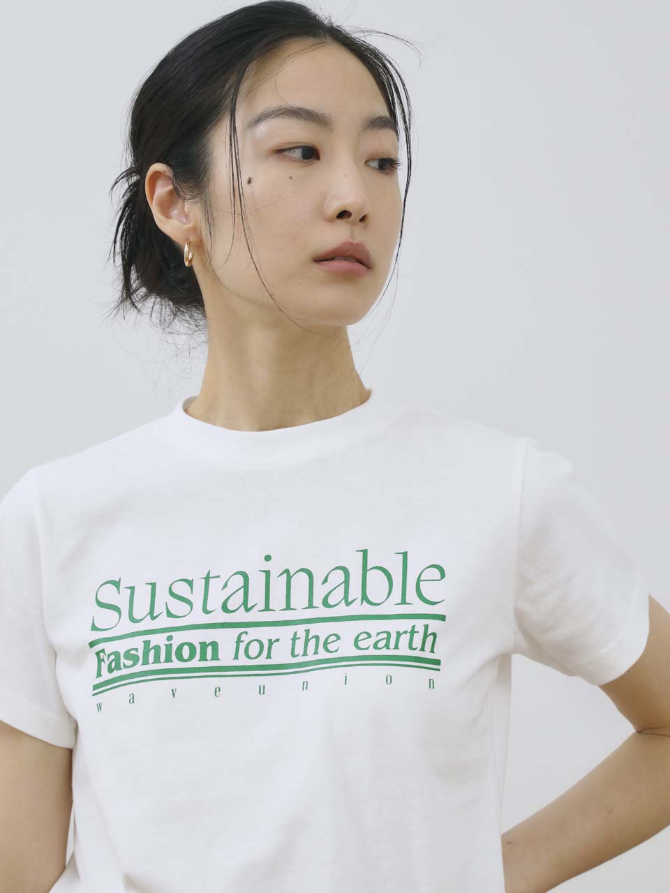 Sustainable Slim fit Short sleeve T-shirt white