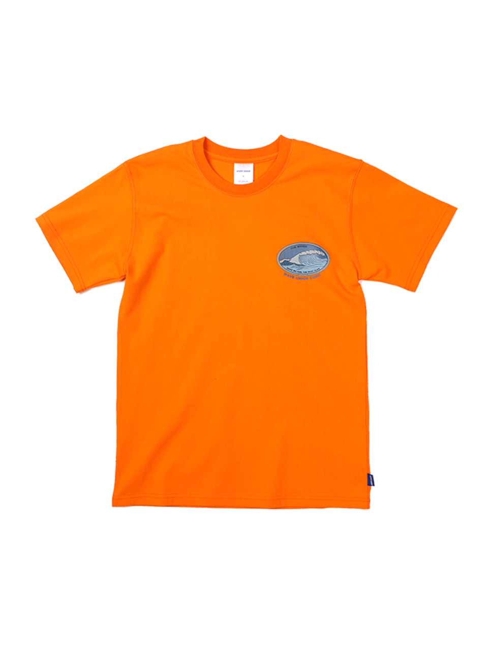 Oval wave short sleeve T-shirt orange