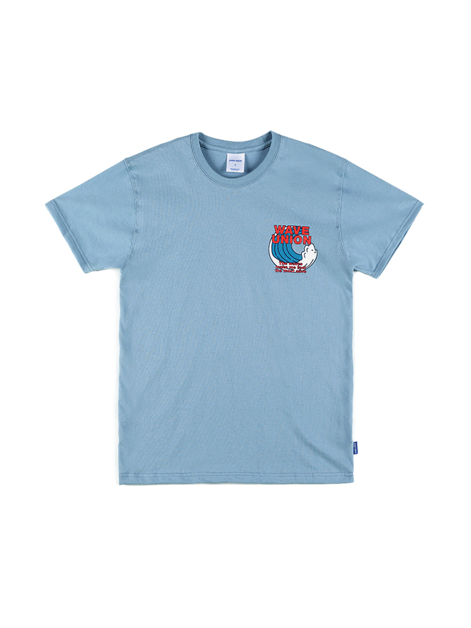 C wave short sleeve T-shirt sky blue