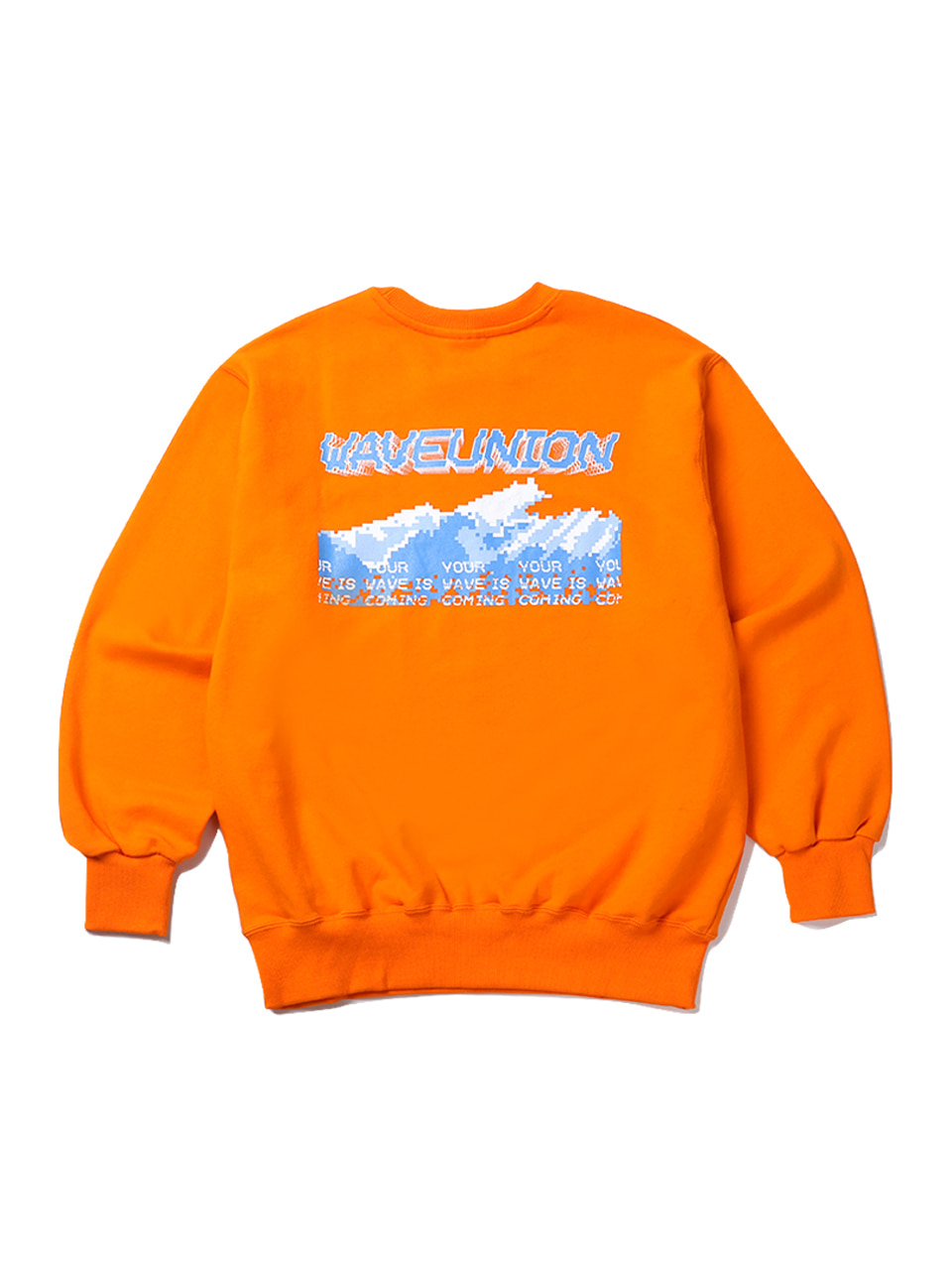Pixel wave Sweatshirt orange