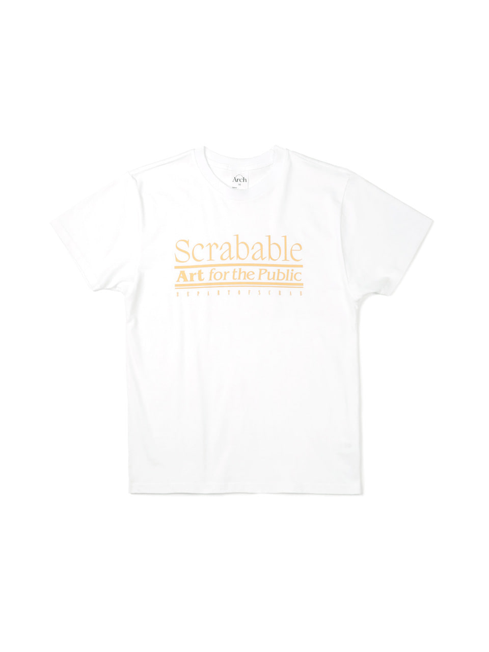 Scrabable art short sleeve T-shirt white