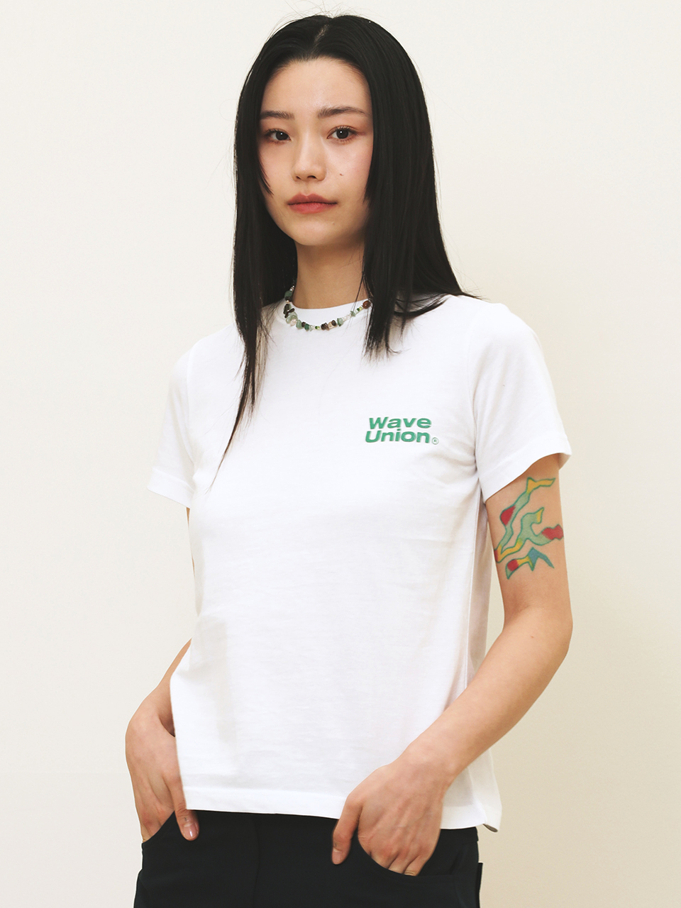 Tree T-shirt Slim fit White